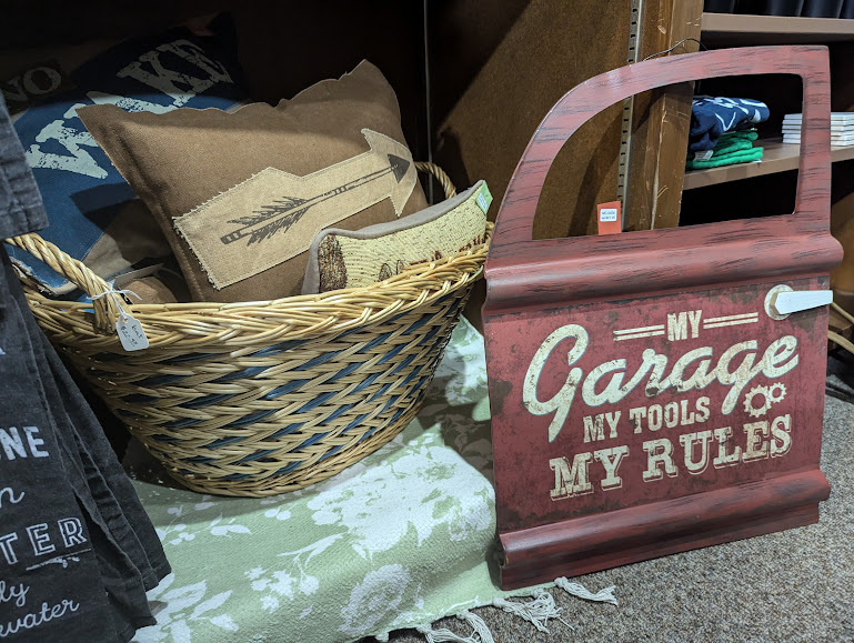 in the garage